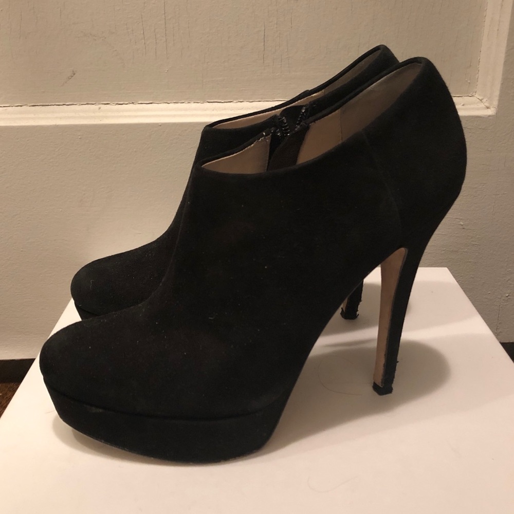 Barney’s New York black suede booties